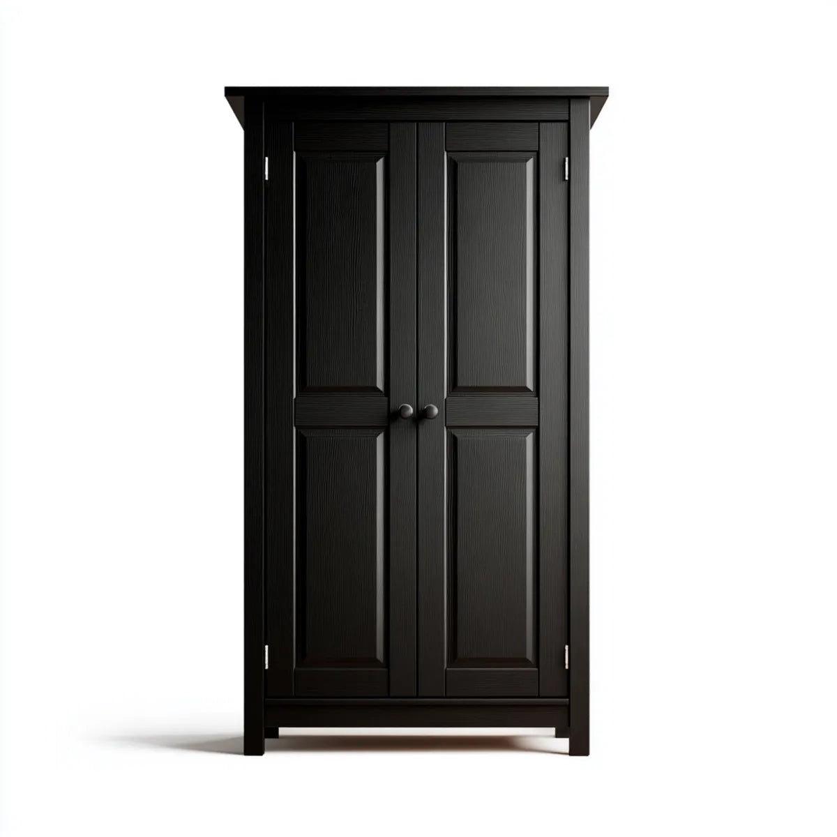 Szafa czarna z 2 drzwiami prostokątnymi MDF 100 x 55 x 200 cm
