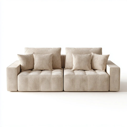 Sofa, 4 fotela prosta sofa w klamrze poliestrowej 300 x 100 x 85 cm
